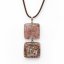 Glass double pendant brown TERRA PD0204