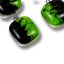 Green glass earrings DAISY N1410