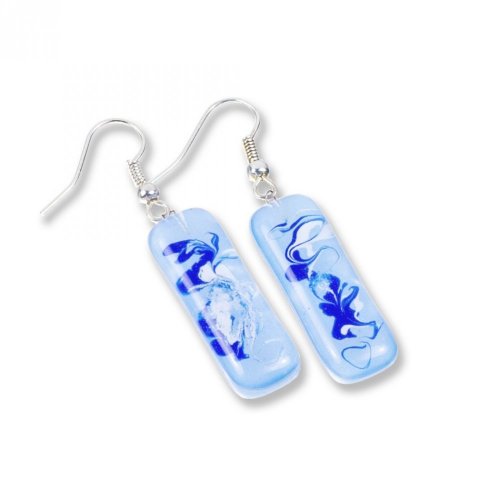 Blue glass earrings ANNA N1009