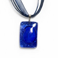 Skleněný přívěsek tmavěmodrý PARIS P0302