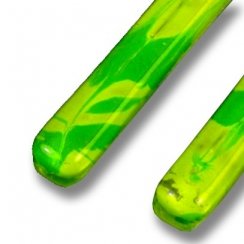 Skleněné náušnice zelené DAISY N1403