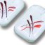 Glass earrings white CAROLINA N030