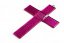 Deep pink glass wall cross - with a spiral