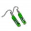 Green glass earrings DAISY SLEV_N_037