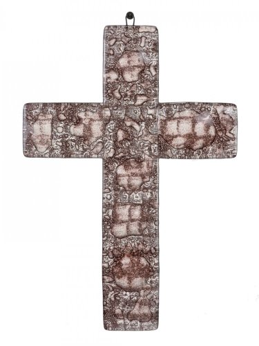 Brown glass wall cross