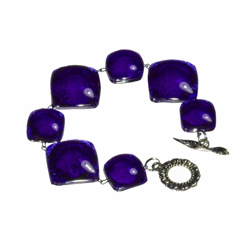 Skleněný tmavomodrý náramek PARIS 0302