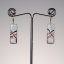 Glass earrings white CAROLINA N079