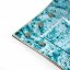 Glass turquoise candlestick MIRA with scented candle