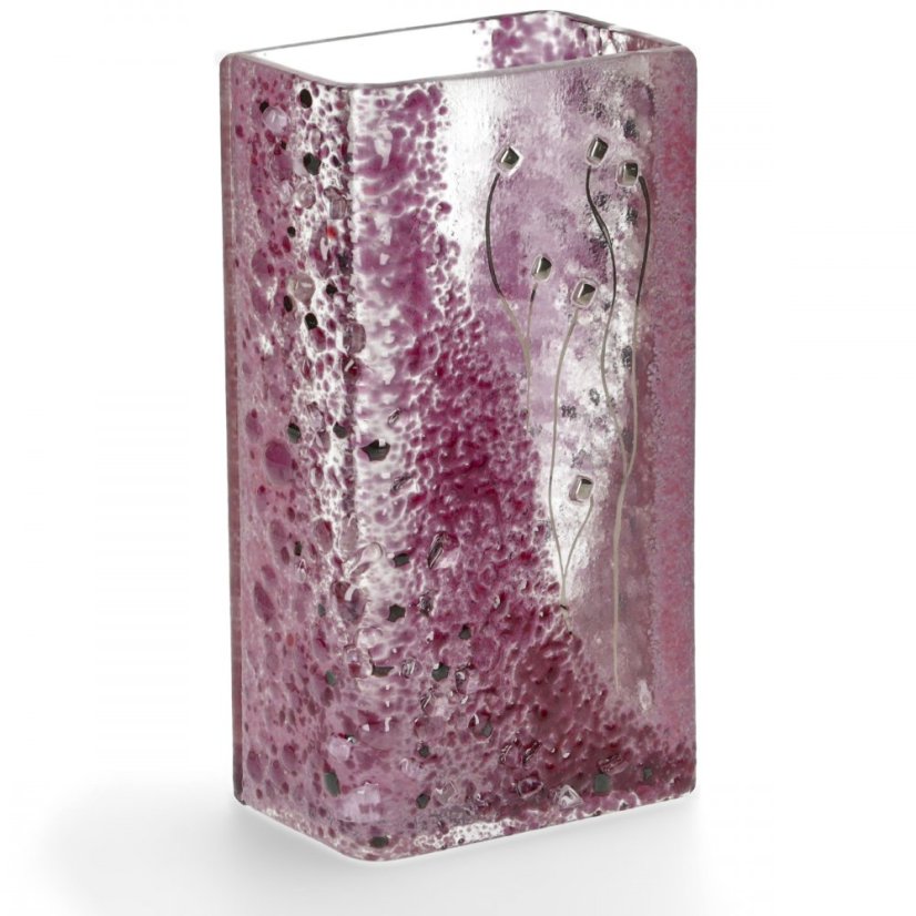 Sklenená váza AMETHYST tyrkysová malá