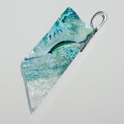 Cut glass jewel turquoise PRV0804
