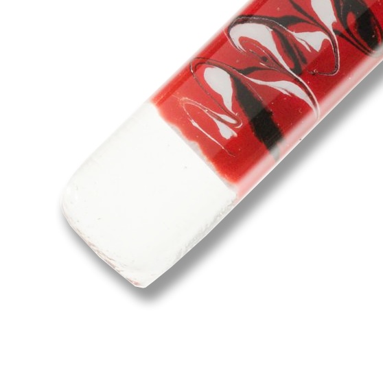 Skleněný přívěsek obdélníkový červený SARAH P0905