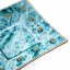 Glass turquoise candlestick MIRA with scented candle