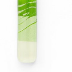 Rectangular green glass pendant DAISY P1409