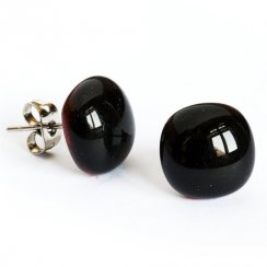 Glass earrings black PUZETY N1819