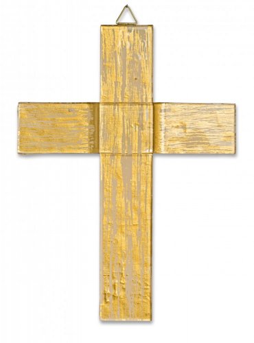 Sklenený kríž na stenu VINTAGE malý