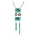 Glass necklace turquoise ladder NH0102