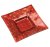 Red antique 01 glass candlestick - stars
