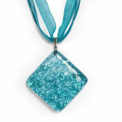 Skleněný přívěsek tyrkysový BLANKYT P0101