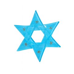 Christmas glass star pastel blue