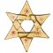 Christmas glass ornament star gold 01 - red stars