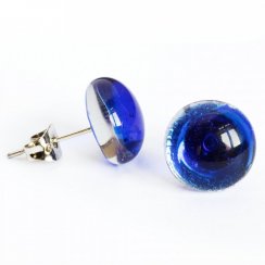 Blue glass earrings PUZETY N1822