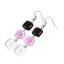 Pink glass earrings HELENE N1113