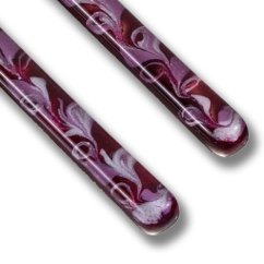 Burgundy glass earrings CHIARA N1203