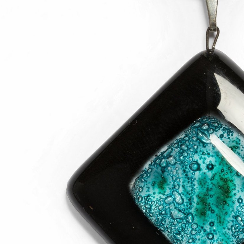 Skleněný přívěsek kosočtvercový NIGHT OWL P0810