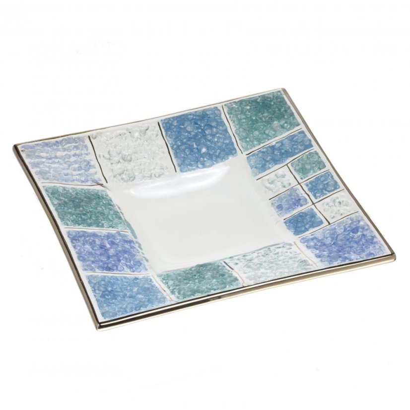 Blue glass bowl CORAL KARO