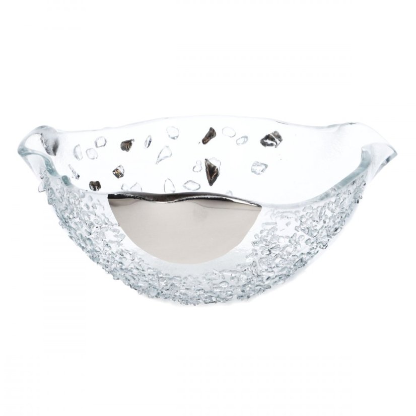 Skleněná miska PERLA SILVER