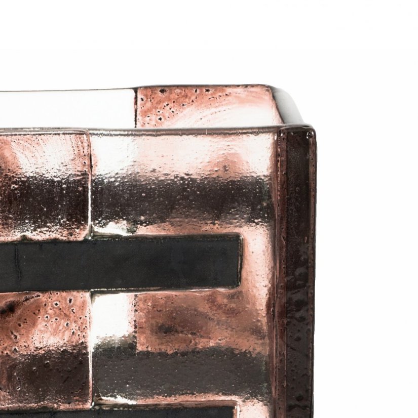 Small earthy brown Glass vase LAVA
