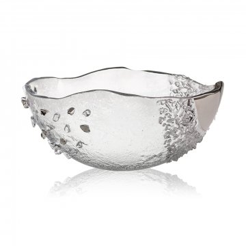 Deep round glass bowls - Colour - Platinum