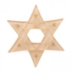 Christmas glass star pastel light beige