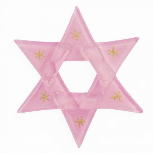 Christmas glass star pastel pink