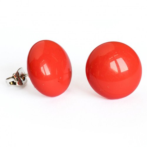 Orange glass earrings PUZETY N1820
