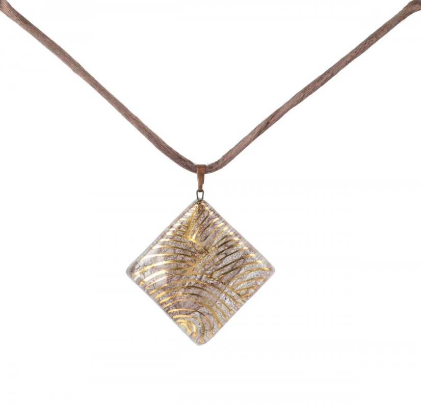 Glass pendant brown PZ0201