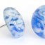 Szklane kolczyki niebieskie marmurkowe PUZETY N1832