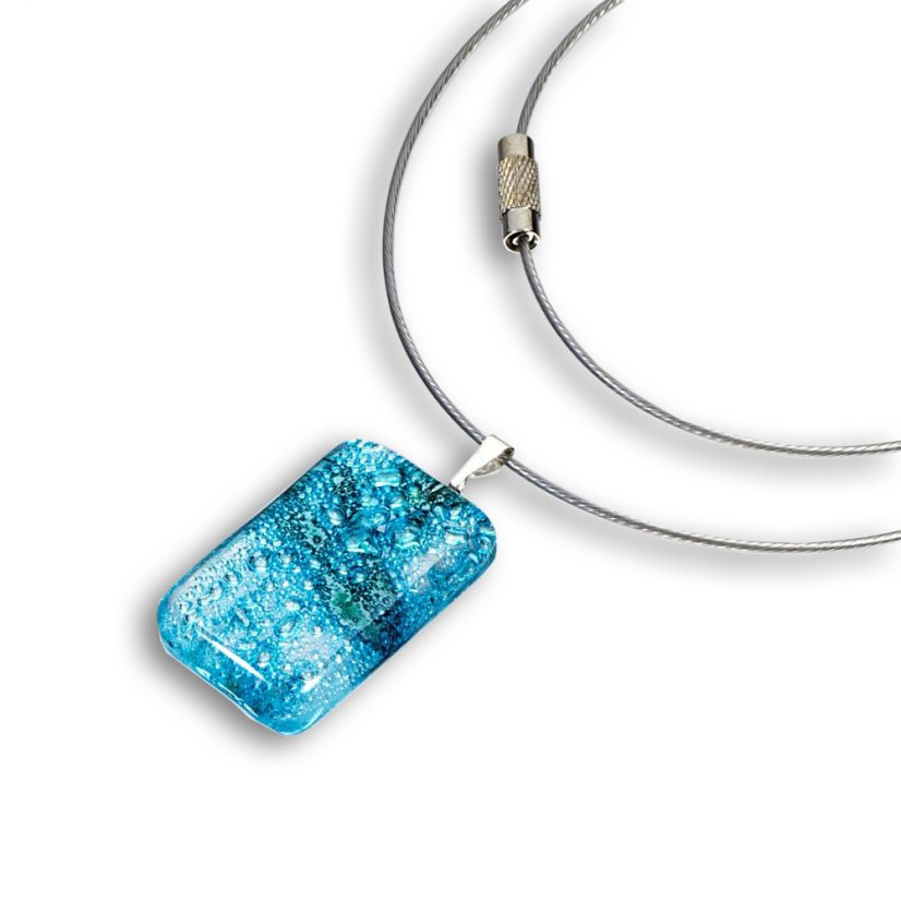 Turquoise glass pendant BLANKYT P0105