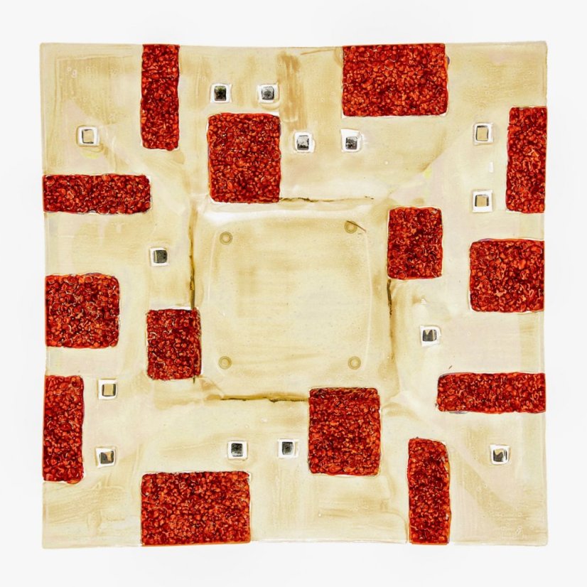 Skleněná mísa MORN CITY červenožlutá