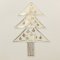 Vánoční skleněná ozdoba stromek čirý - zlaté kouličky