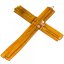 Amber layered glass wall cross