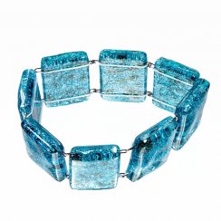 Glass turquoise bracelet BLANKYT 0103