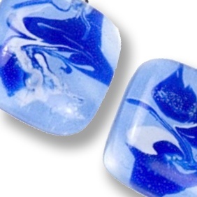 Blue glass earrings ANNA N1007