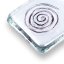 Square glass pendant made of clear glass P0502