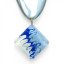 Blue rhombus glass pendant ANNA P1006