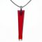 Brúsený sklenený šperk červený PRV0803
