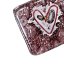 Glass pendant with heart, square brown TERRA P0207