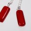 Red glass earrings SARAH N0908