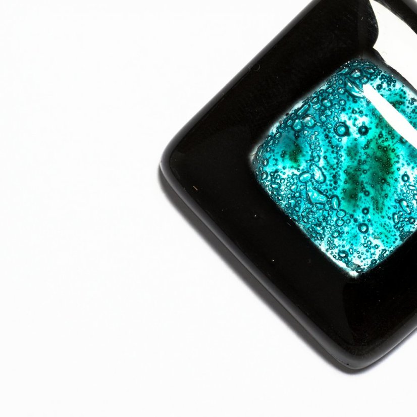 Skleněný přívěsek kosočtvercový NIGHT OWL P0810