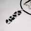 Rectangular glass pendant, black and white LENORE P1704
